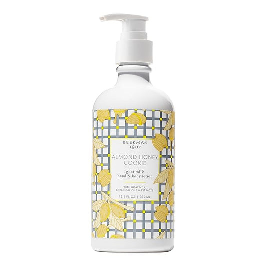 Beekman 1802 Almond Honey Cookie Goat Milk Body Lotion - Scented - 12.5 oz - Hydrating & Deeply Moisturizing - With Shea Butter & Jojoba Seed Oil - Good for Sensitive Skin - Cruelty Free-Velvo Beauty