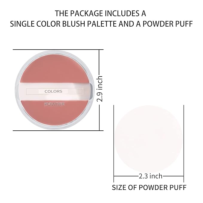 Boobeen Powder Blush Matte Blush, Highly Pigmented Beauty Cream Blush Palette for Create A Natural Cheek Flushed Look, Rich Colors-Velvo Beauty