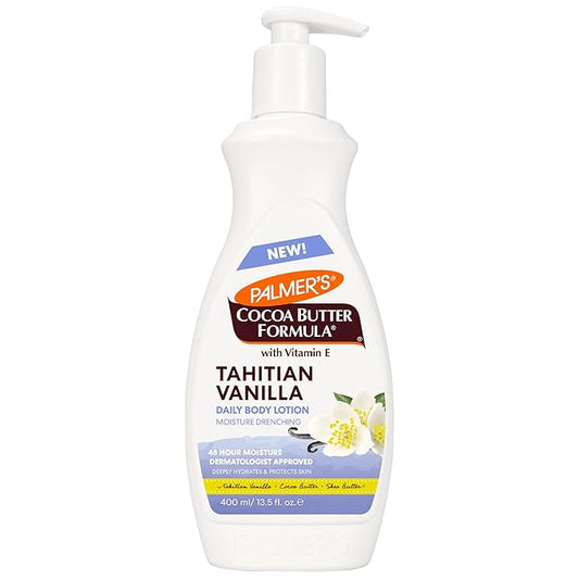 Palmer's Cocoa Butter Formula Tahitian Vanilla Body Lotion, 13.5 Oz, Daily Moisturizing Lotion for Dry Skin with Shea Butter & Vitamin E, Hydrates & Protects, Helps Provide 48-Hour Deep Moisture-Velvo Beauty