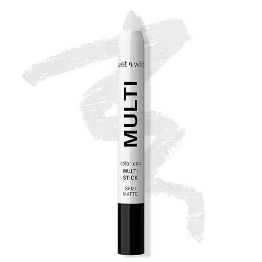 wet n wild Color Icon Cream Eyeliner Eyeshadow Multi-Stick, Moisturizing, Nourishing Velvety Cream-to-Powder Buildable & Blendable Formula, Cruelty-Free & Vegan - White Pearl-Velvo Beauty