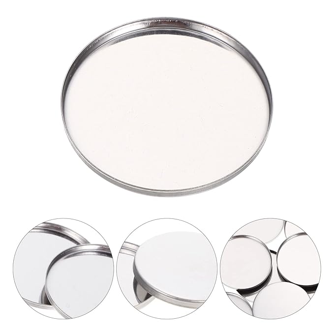 20pcs Metal Makeup Eyeshadow Jars Pan Palettes Tin Lipstick Foundation Single Holder Watercolor Eye Tray Steel Round Blush Pans Magnetic Cosmetic Plate Empty Pigment for-Velvo Beauty