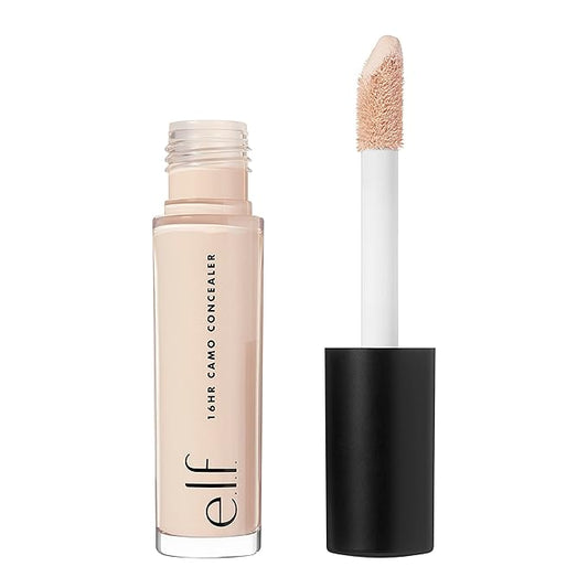 e.l.f. 16HR Camo Concealer, Full Coverage, Highly Pigmented Concealer With Matte Finish, Crease-proof, Vegan & Cruelty-Free, Light Ivory, 0.203 Fl Oz-Velvo Beauty
