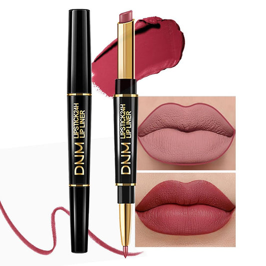 Kaely 2-in-1 Mauve Red Lip Liner & Lipstick Set Kit for Women, Matte Lips Kit with Lip Liner Lip Stains Long Lasting Waterproof 24 Hour Lipstick and Lip Liners Combo Lipliners Pencil Set 13-Velvo Beauty