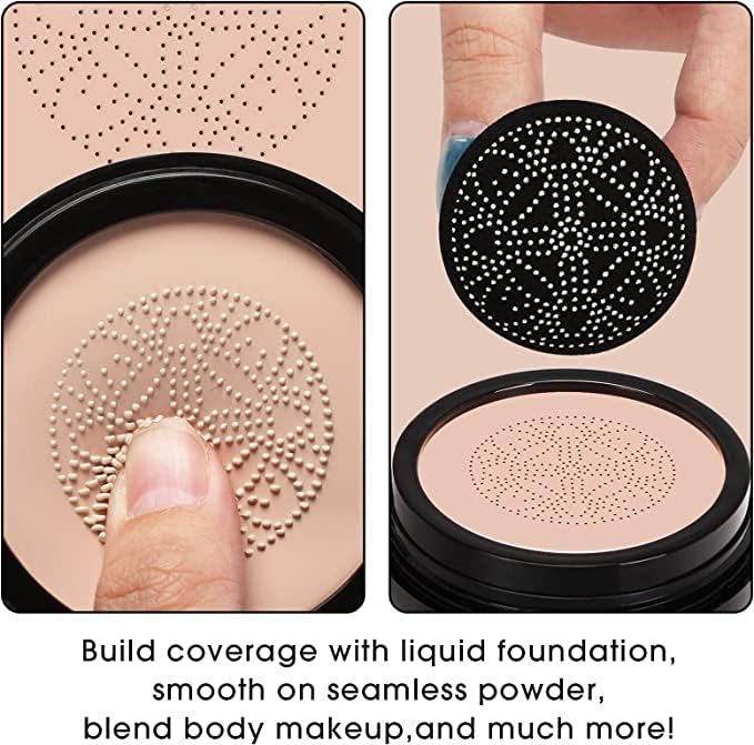 Beauty Glazed Mushroom Head Air Cushion CC Cream Foundation Cover Concealer Makeup Moisturizing Brightening Pigment Liquid Foundation, Even Skin Tone Makeup Base BB # 02 Naturel-Velvo Beauty