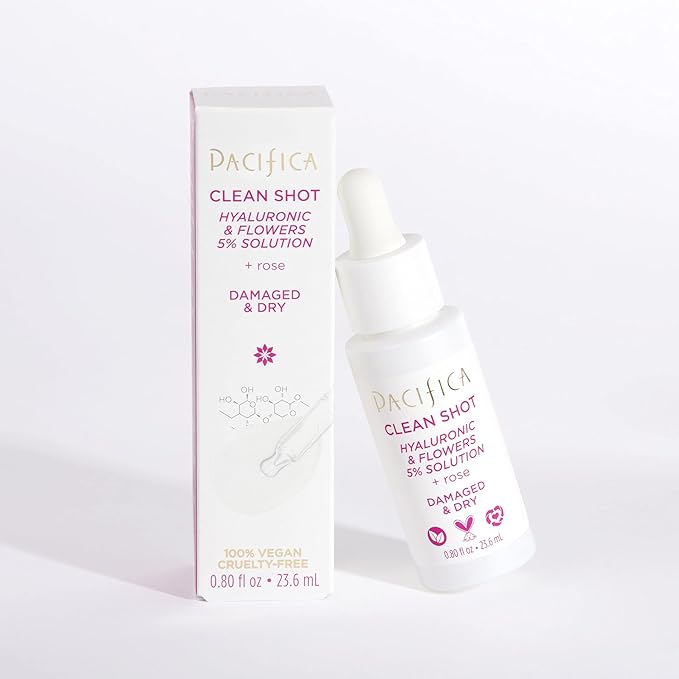 Pacifica Clean Shot Hyaluronic and Flowers 5 Percent Solution Unisex 0.8 oz-Velvo Beauty