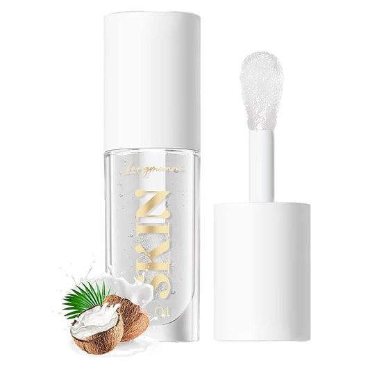 LANGMANNI Moisturizing Lip Oil,No-Sticky Lip Gloss Lip Balm Lip Care,Fruit Flavoured Lip Oil For Dry Lip's Moisturizing Hydrating And Nourishing ((Coco))-Velvo Beauty