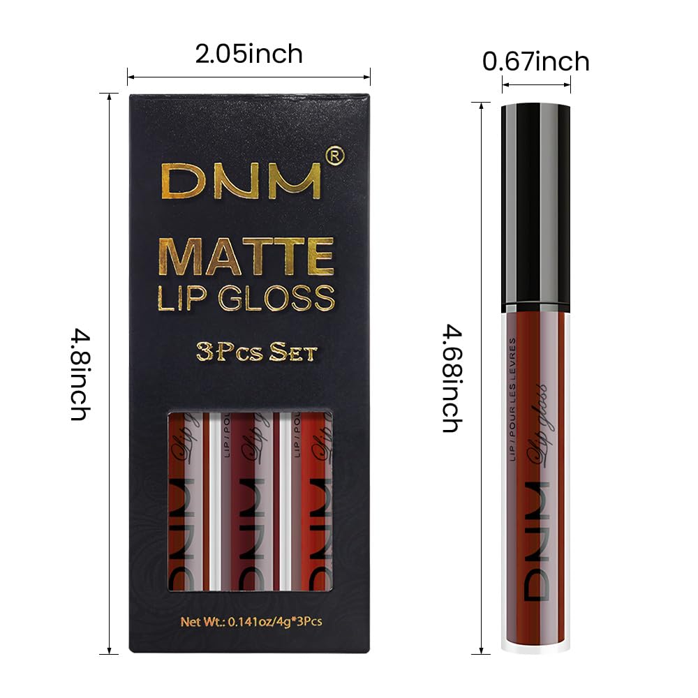 evpct 3Pcs Dark Red Deep Red Oxblood Red Matte Liquid Lipstick Lip Stain Sets for Women Matte+Lipstick Long Lasting Permanent 24 hr Hours Magic Lipstick 24 Hours original Waterproof 26-Velvo Beauty