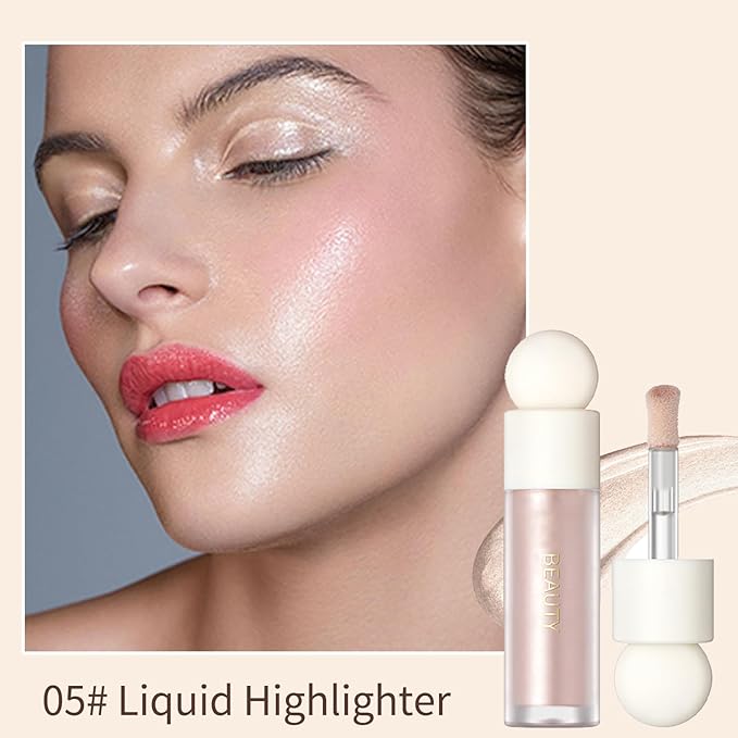 Erinde 3 Colors Liquid Highlighter Blush Contour Set, Natural Matte Face Blush Bronzer, Natural Glossy Liquid Illuminator for Face and Body, Lightweight Blendable Silky Smooth Texture, Cruelty-free-Velvo Beauty