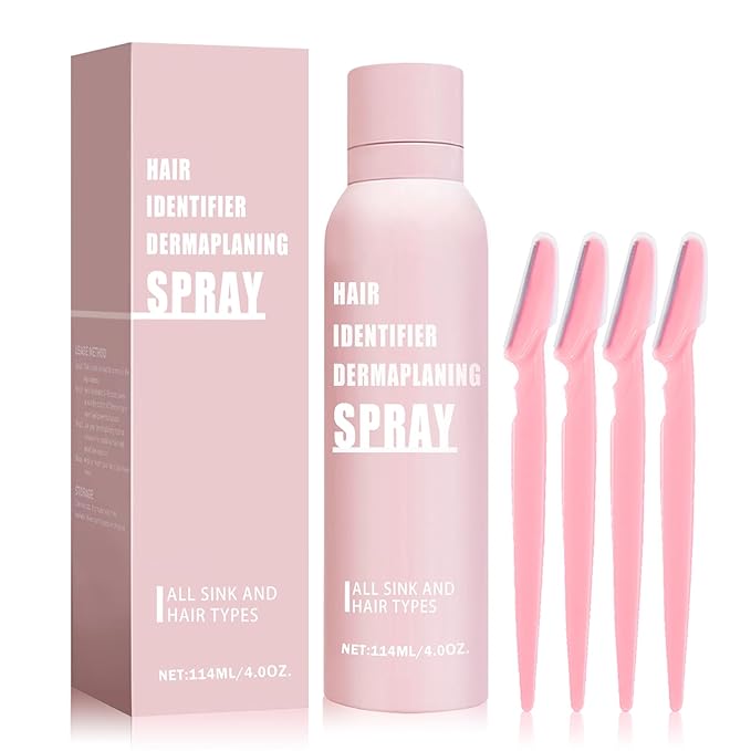 Hair Identifier Spray for Face Shaving Powder for Women Skin Body Hair IdentifyingSpray for Dermaplaning Glow Reveal Face Moisturizing Skin Care Dermaplaner Spray-Velvo Beauty