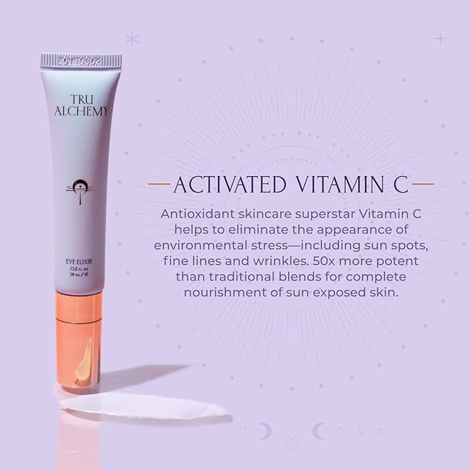 Tru Alchemy Eye Elixir Cooling Eye Treatment Cream - Dark Circle Eye Cream for Puffiness and Bags Under Eyes - Caffeine, Hyaluronic Acid, Vitamin C (2-Pack)-Velvo Beauty