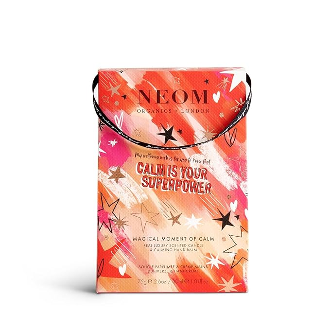 Neom- Magical Moment of Calm Gift Set | Real Luxury Travel Candle & Calming Hand Balm, 30ml | Scent to De Stress | Christmas Gift-Velvo Beauty