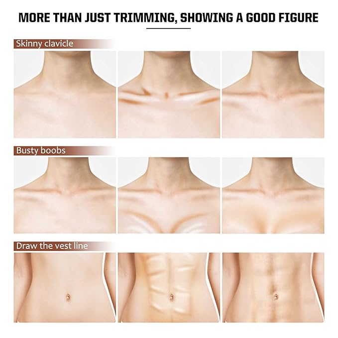 4 Colors Cream Contour, Stick Palette, Contouring Concealer, Stick Primer, Face Makeup Kit for Beginners, Cream Concealer and Highlight Stick(#1+3)-Velvo Beauty