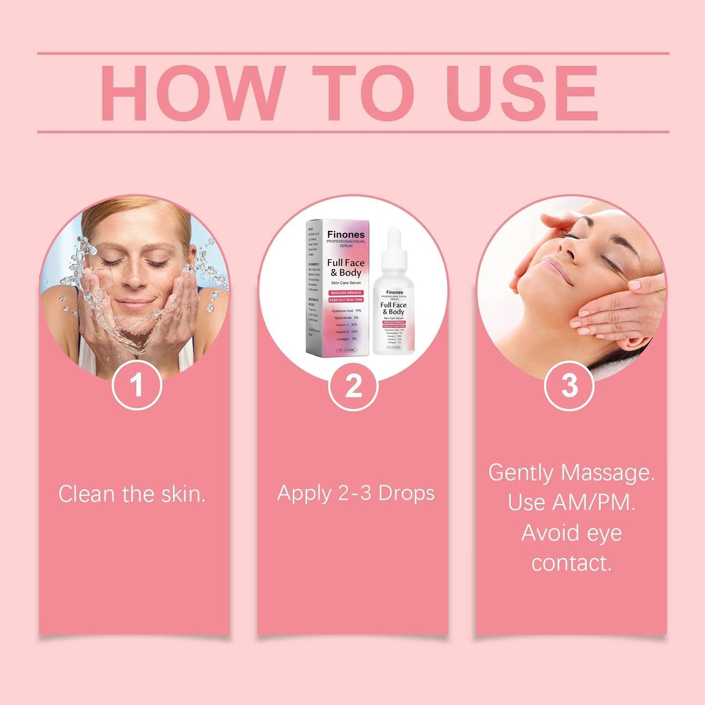 Skin Vitamin Serum, Finones Full Face and Body Serum, 5 in 1 Anti Wrinkle Firming Suero, Anti-Aging Essence, Lifting Firming Essence, Hydrate Moisturize, Reduce Fine Lines-Velvo Beauty