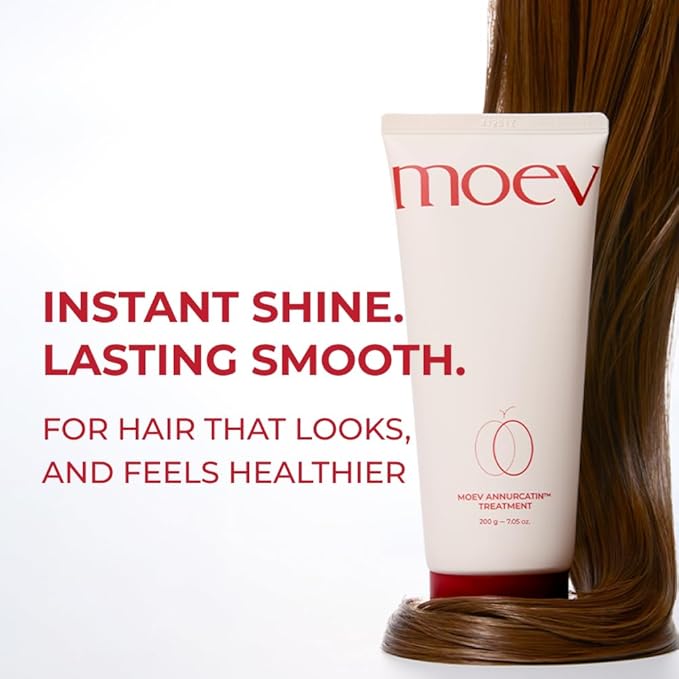 MOEV ANNURCATIN Hair Treatment Mask, Korean Wash-Off Hair Care Mask Apple Deep Damage Conditioner Sulfate-Free with Thickening Moisturizing for Damaged Thin Dry Hair, 6.76 fl.oz. (Apple & Freesia)-Velvo Beauty