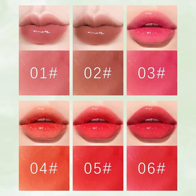 Miniling 6-Color Korean Lip Tint Set - Watery, Velvet Matte Lipsticks for Lips and Cheeks - Long-Lasting, Non-Stick, Shimmery-Velvo Beauty