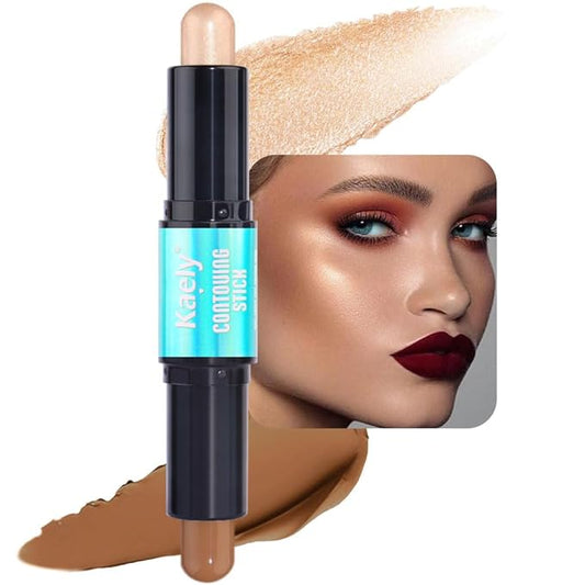 evpct 2in1 Face Shaping & Contouring Stick Cream Contour Concealer Bronzer Stick Makeup Kit for Beginner Face Highlighter Makeup Stick contorno maquillaje de maquillaje profesional,NEW Medium Tan-Velvo Beauty