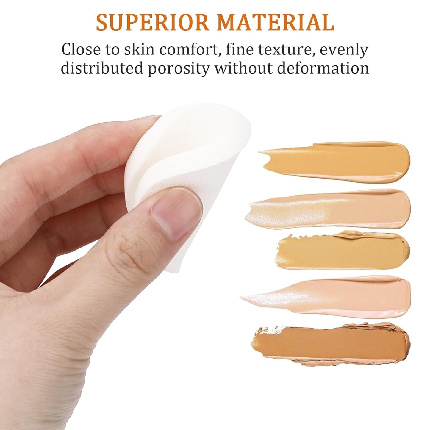 20Pcs White Makeup Sponge Round Make Up Facial Face Soft Sponge Cosmetic Puff Women Lady Beauty Makeup Foundation Powder Puff for All Skin Types Wet and Dry Dual Use-Velvo Beauty