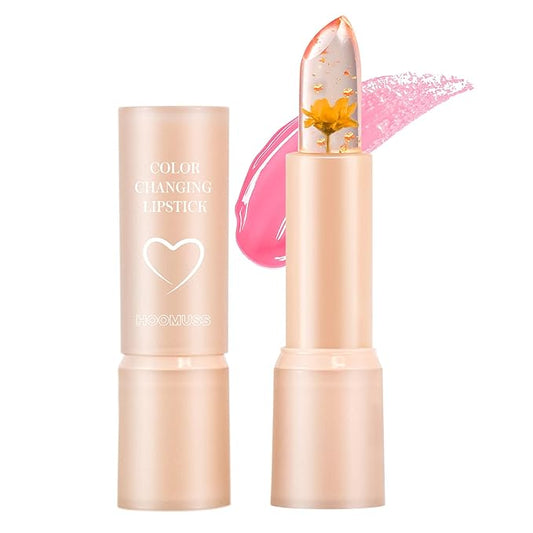 Flower Lip Balm - Color Changing Lipstick Jelly Lip Stain for Perfect Pink Shade, Unique pH Lip Balm for Your Lips, Clean & Vegan Flower Balm (Yellow Flower)-Velvo Beauty