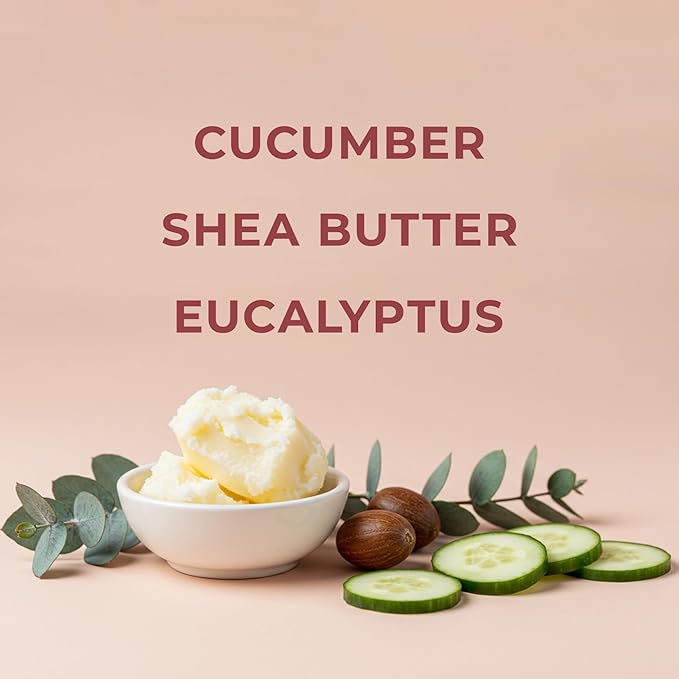Body Lotion, Cucumber & Eucalyptus – Hydrating & Softening Moisturizer with Shea & Cocoa Butter, Vegan & Cruelty-Free, 16.9 Oz-Velvo Beauty