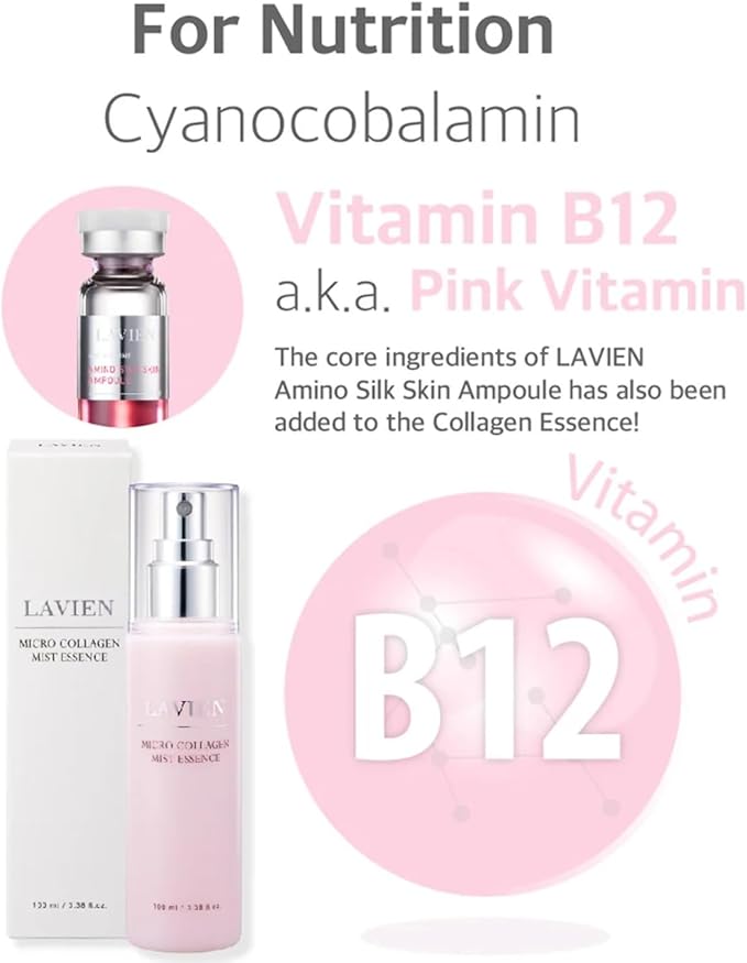 Lavien Micro Collagen Mist Essence - Hydrating Facial Spray, Redness and Smooth Skin - Suitable All Skin Types - 3.38 Fl Oz Bottle-Velvo Beauty
