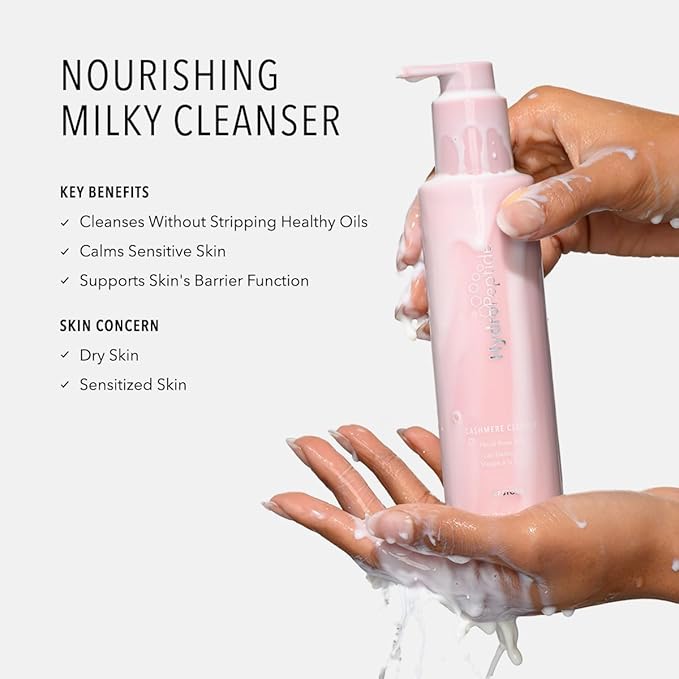 HydroPeptide Cashmere Cleanse, Facial Rose Milk, Clean & Balance Skin's Natural Oils, 6.76 Ounce-Velvo Beauty