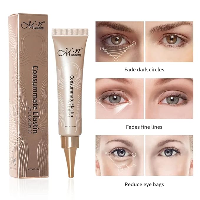 Consummate Eye Essence Elastin Anti Aging Eye Serum | Visibly Reduce Under Eye Wrinkles, Puffiness, Bags and Dark Circles | By The Clique-Velvo Beauty