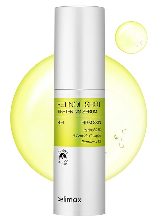 celimax The Vita A Retinol Shot Tightening Serum | with Pure Vitamin A Retinol, Peptide, Pore Minimizer, Wrinkles & Fine Lines, Firmer Skin, Anti-Aging, Skin Smoothing 30ml-Velvo Beauty