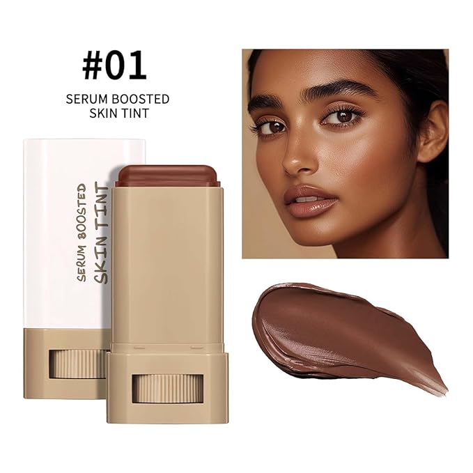 Beauty Balm Serum Boosted Skin Tint – Hydrating Tinted Moisturizer, Lightweight Solid Tinted Foundation Stick for Flawless, Sheer to Medium Coverage, Radiant & Dewy Finish, All-Day Wear (1#, 1)-Velvo Beauty