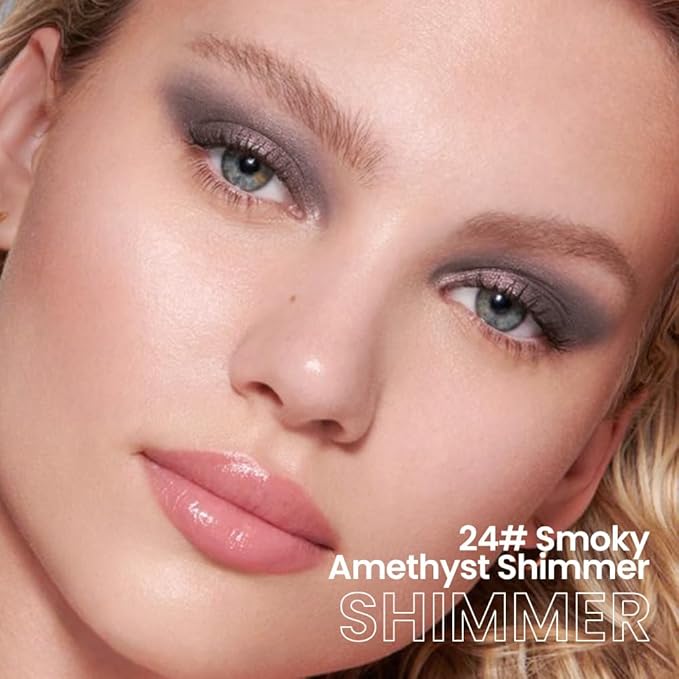 evpct Smoky Amethyst Shimmer Cream Eye Shadow Brightener Sticks Set for Eyes, Smoky Shimmery Matte Pencil Eye shadow Applicator Stick Pen Palette Makeup Waterproof sombras en crema para ojos 24#-Velvo Beauty