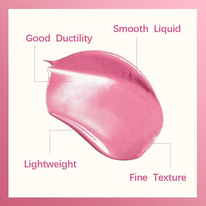 Erinde 2 Colors Liquid Highlighter and Blush Set, Natural Matte Face Blush, Natural Glossy Liquid Illuminator for Face and Body, Lightweight Blendable Silky Smooth Texture, Cruelty-free-Velvo Beauty