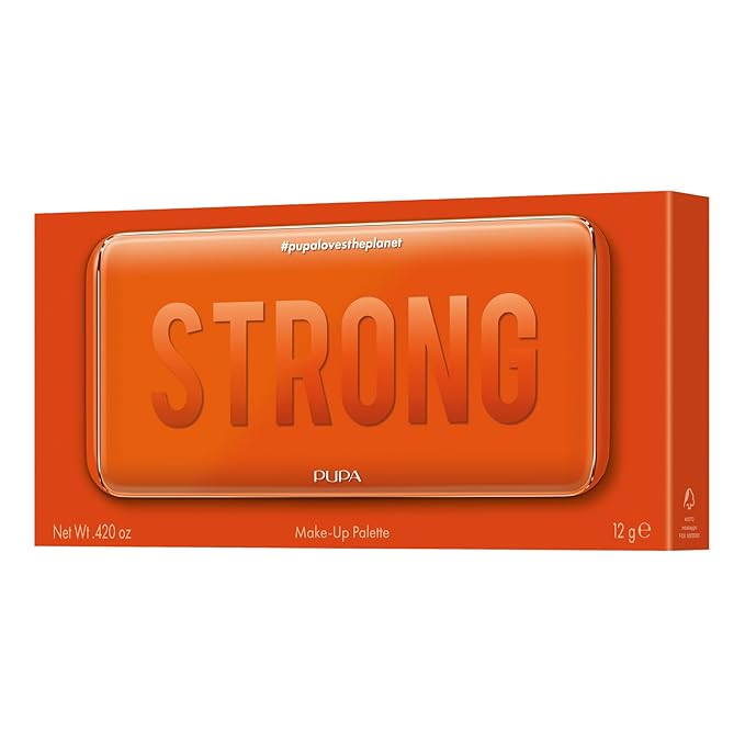 Pupa Milano Make-Up Palette M, 004 Orange, 0.42 oz - Eyeshadow Palette with Matte, Shimmer, Metallic Finishes - Highly Pigmented Eyeshadow, Blush Palette - 11 Blendable Eye Makeup Shades - Talc-Free-Velvo Beauty