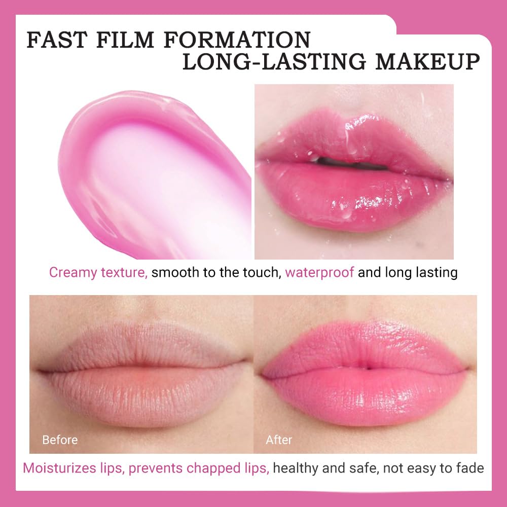 Kaely 3Pcs Peach Strawberry Grape Hydrating Lipstick Tinted Lip Balm, Color Changing PH Lipstick Makeup, Korean Magic Lip Stain Long Lasting Waterproof, labiales magicos 24 horas originales-Velvo Beauty