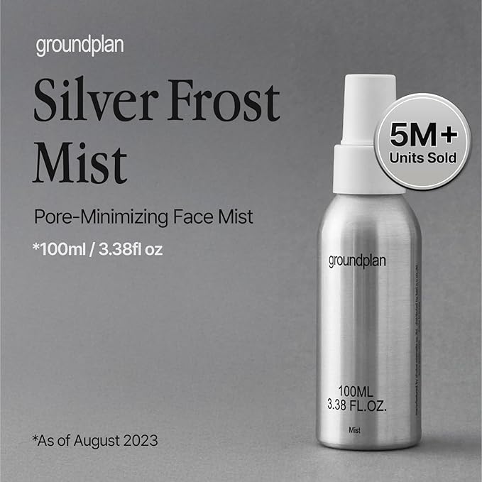 Silver Frost Mist - Facial Barrier Toner Spray with 80% Witch Hazel Water, Cica for Skin Barrier Repair, Recovery Mist for Sensitive Skin, Dewy Hydration, Korean Skin Care (3.38 fl oz)-Velvo Beauty
