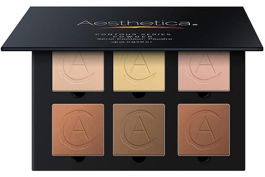 Aesthetica Cosmetics Contour and Highlighting Powder Foundation Palette/Contouring Makeup Kit; Easy-to-Follow, Step-by-Step Instructions Included-Velvo Beauty