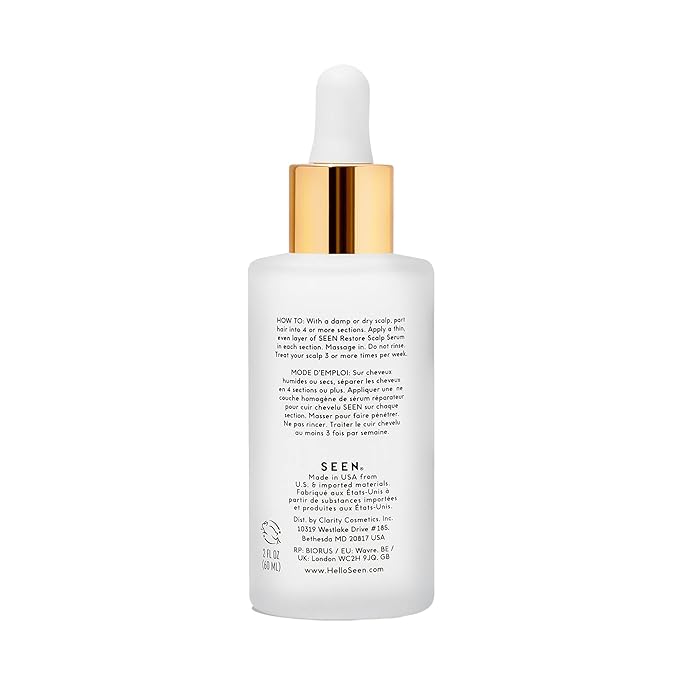 SEEN Restore Scalp Serum, Fragrance-Free - Clinically Proven, Dermatologist-Developed Hydrating Serum, Promotes Healthy Scalp, Safe for Sensitive & Eczema-Prone Skin-Velvo Beauty