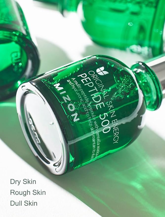 MIZON Peptide 500 Ampoule Peptides Adenosine Hyaluronic Acid Centella Asiatica Skin Elasticity Moisturizing Collagen Booster Korean Serum (1.01 fl. oz)-Velvo Beauty