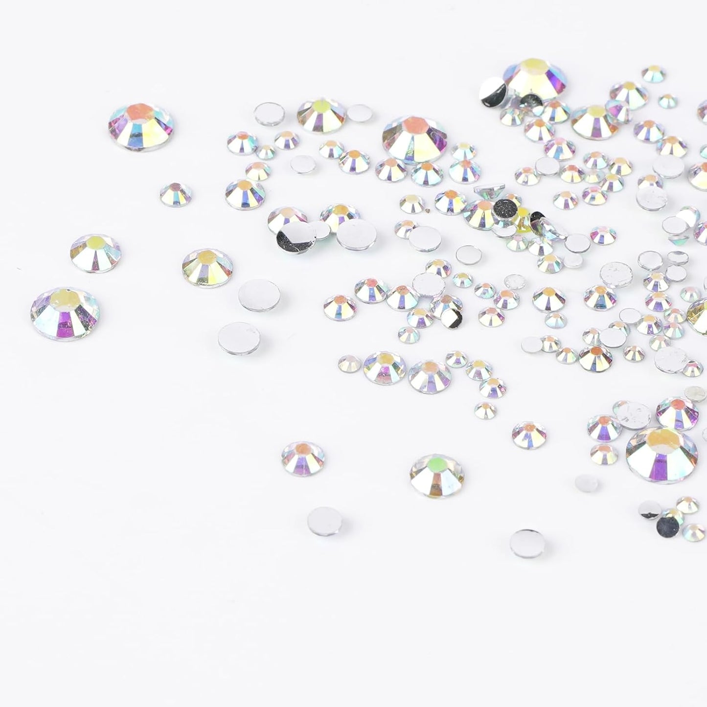 Canvalite 2784Pcs Flat Back Gems, Rhinestones with 5Pcs Jewelry Glues, Pick Up Tweezers and Rhinestones Picker Dotting Pen, Nail Art Tools for Nails, Clothes, Face, Craft-Velvo Beauty