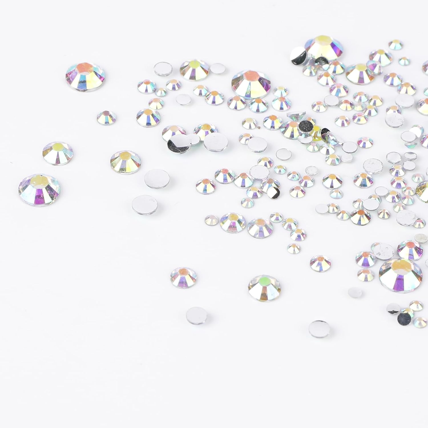 Canvalite 2784Pcs Flat Back Gems, Rhinestones with 5Pcs Jewelry Glues, Pick Up Tweezers and Rhinestones Picker Dotting Pen, Nail Art Tools for Nails, Clothes, Face, Craft-Velvo Beauty