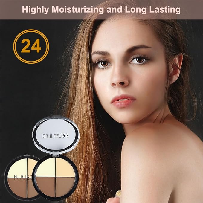 Contour and Highlight Palette Powder Contour Kit Concealing, Highlighting & Contouring Foundation/Concealer Makeup Palette Full Coverage for Conceal Trouble Spots Dullness-Velvo Beauty