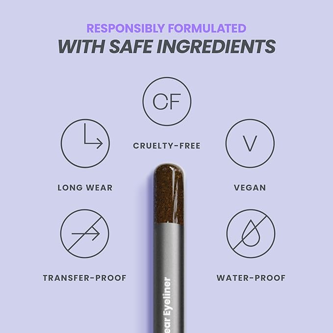 Wonderskin Eyeliner Pencil, 1440 Longwear Brown Glitter Eyeliner Pencil - Waterproof, Sharpenable & Smudge Proof-Velvo Beauty