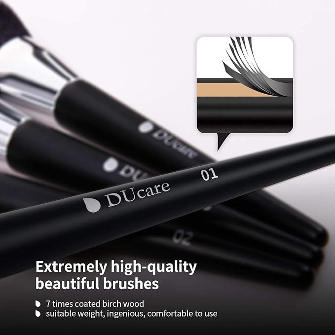 DUcare Makeup Brushes Set Professional 32Pcs Make up Brushes Premium Synthetic Kabuki Foundation Blending Face Powder Blush Concealers Eye Shadows-Velvo Beauty