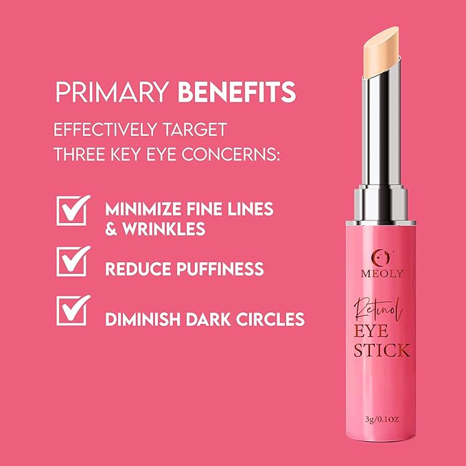 Instant Eye Bag Remover, Retinol Eye Cream for Dark Circles, Under Eye Brightener Stick, Under Eye Cream Anti Aging, Eye Cream for Wrinkles, Brightening Eye Cream for Puffiness and Bags-Velvo Beauty