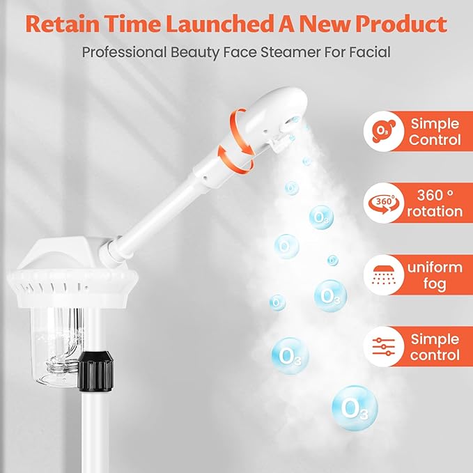 face Steamer Clean Skin Firming Pores and Moisturizing Suitable for a Beauty, Spa, at Home-Velvo Beauty