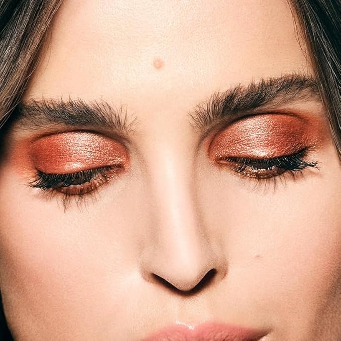 MAKE Beauty Multi-Chromatic Eye Shadow. Metal Reflecting Luminous Foil Finish Creamy, Buildable, Dimensional Long-wear, Crease-proof Powder Eyeshadow, Multichrome Shade - Alloy, Warm Copper-Velvo Beauty