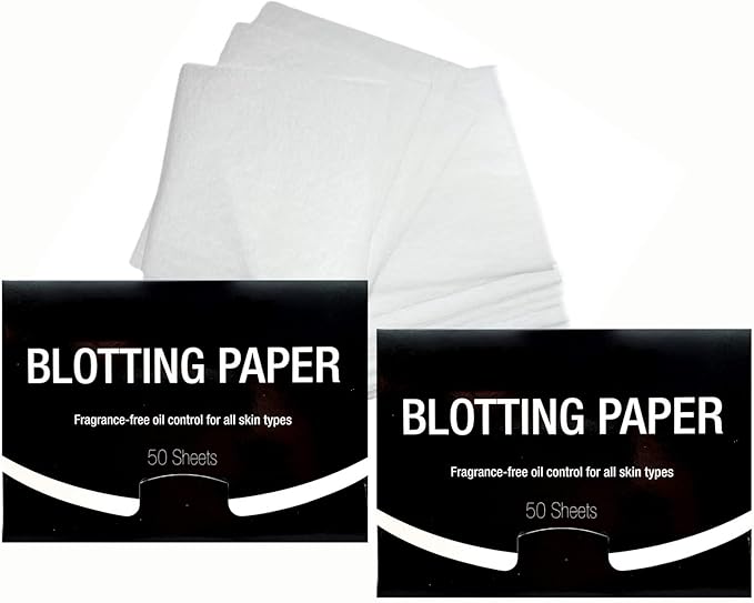 2 Pks FRAGRANCE-FREE Unscented Natural Abaca Blotting Paper - 100 Oil Blotting Sheets - Makeup Friendly UNISEX Oily Skin Shine Blotter Photography Zoom Meetings Travel Gym School - MADE IN TAIWAN-Velvo Beauty