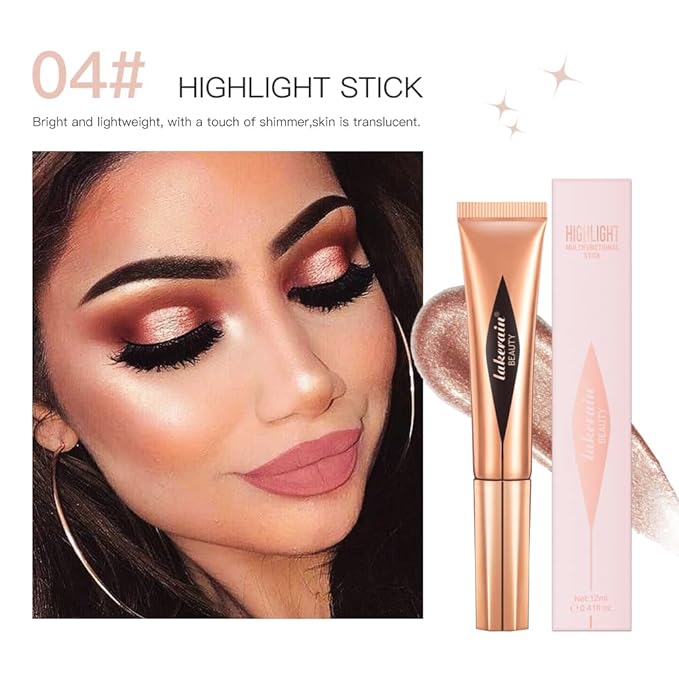 Liquid Contour Beauty Wand, Highlighter and Bronzer Stick with Cushion Applicator Attached Easy to Blend, Long Lasting & Smooth Natural Matte Finish-Velvo Beauty
