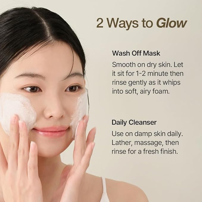 NDP Rice Mochi Deep Face Wash – Triple-Rice Airy Micro-Exfoliating Foam for Sensitive Skin, Phyto Mucin Hydration Shield, pH 5.5 Barrier-Safe Vegan Korean Skincare Cleanser, 4.05 fl oz (120 ml)-Velvo Beauty
