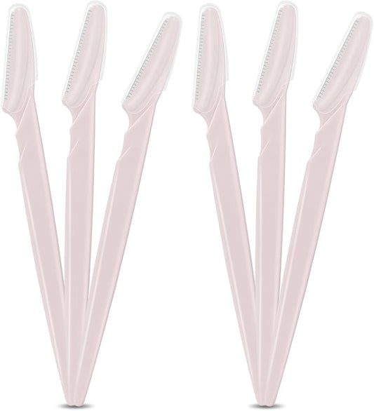16 Pcs Light Pink Eyebrow Razor, Face Razors Multipurpose, Facial Razors for Women Men, Eyebrow Trimmers Shaver with Protective Cover, Dermaplaning Tools for Face Body Use, Facial Hair Removal Tools-Velvo Beauty