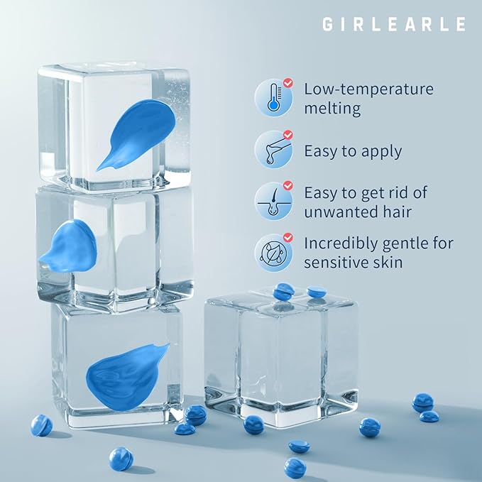 Hard Wax Beads, 1lb Wax Beans for Hair Removal, Hard Wax for Women Sensitive Skin at Home, Wax Refill Perfect for Brazilian Bikini, Eyebrow, Legs, Facial and Full Body with Chamomile Formula-Velvo Beauty