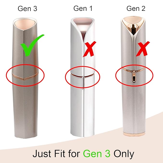 Generation 3 Replacement Heads for New Version Flawless Finishing Touch Facial Hair Remover, 5 Pack